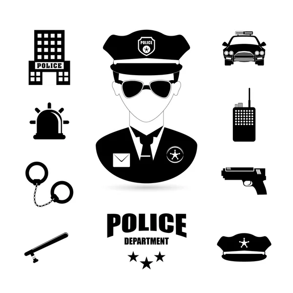 Diseño policial . — Vector de stock