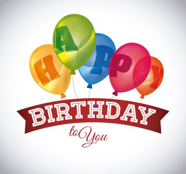 İyi ki doğdun renkli kart tasarımı.