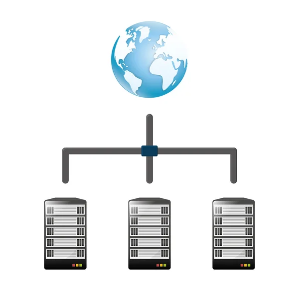 Diseño de base de datos, ilustración vectorial . — Vector de stock