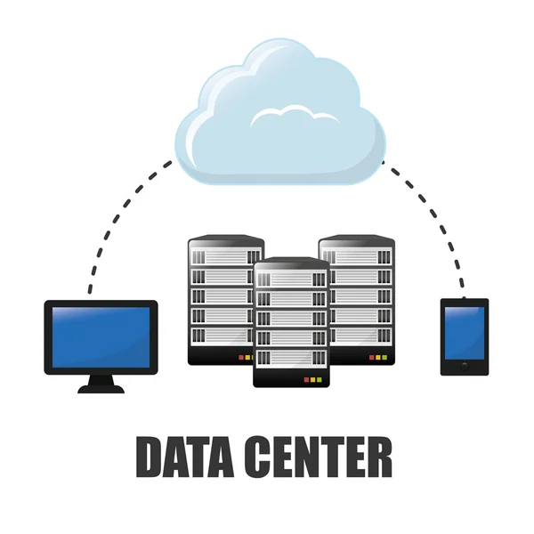 Diseño de base de datos, ilustración vectorial . — Archivo Imágenes Vectoriales