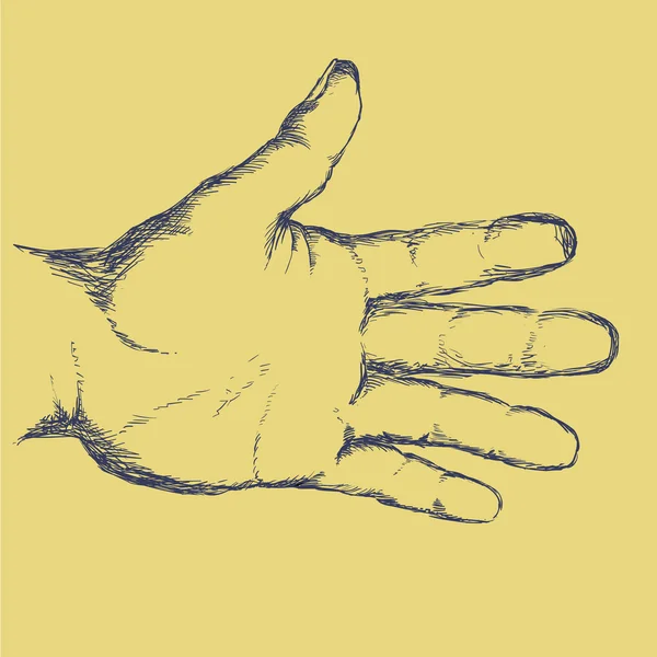 人間の手の設計 — ストックベクタ