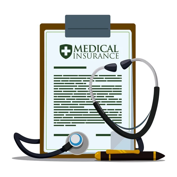 Conception d'assurance médicale . — Image vectorielle