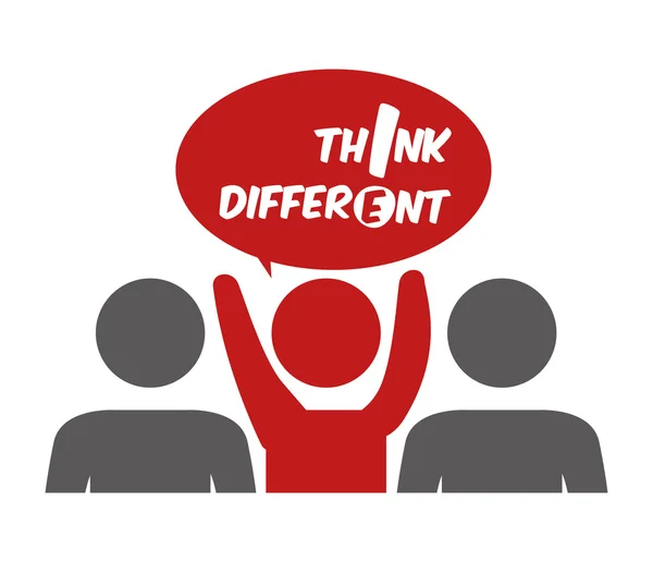 Think different design — Stock Vector