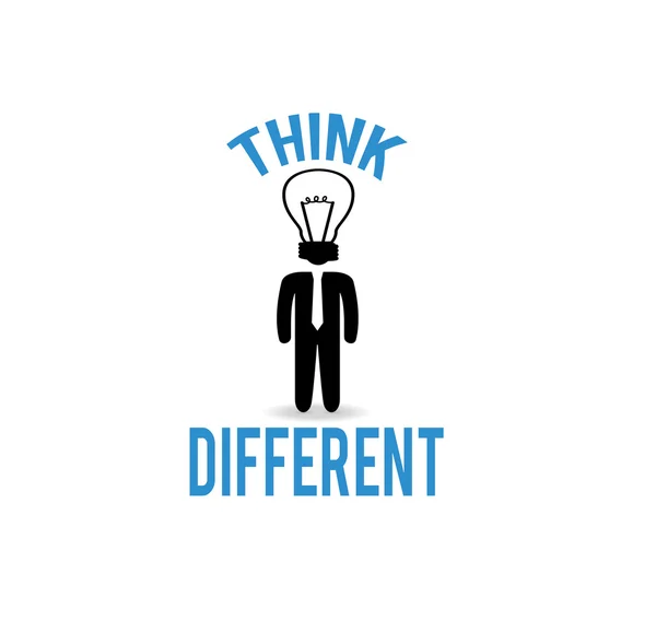 Think different design — Stock Vector