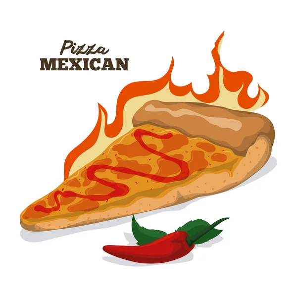 Desenho de pizza . —  Vetores de Stock