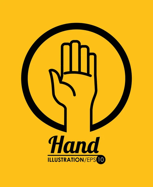 Diseño de signo de mano — Archivo Imágenes Vectoriales