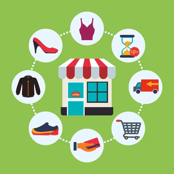 Shopping icon design — Stock Vector