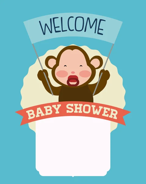 Diseño de tarjeta de ducha bebé. — Archivo Imágenes Vectoriales