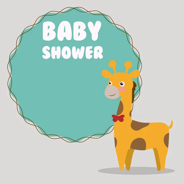 Conception de carte de douche bébé. — Image vectorielle