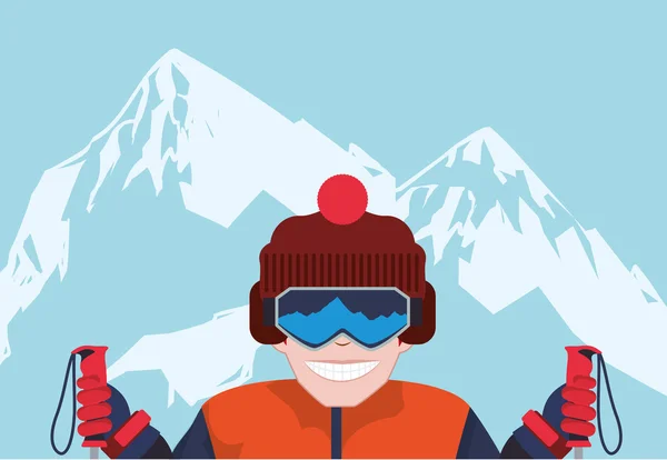 Diseño de snowboard — Vector de stock