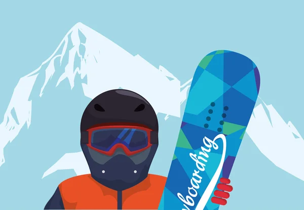 Diseño de snowboard — Vector de stock