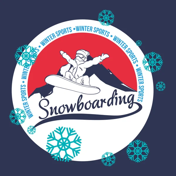 Snowboarden ontwerp — Stockvector