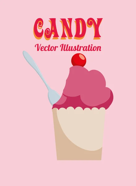 Diseño de alimentos dulces — Vector de stock