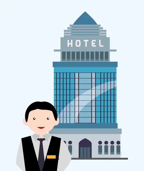 Diseño del hotel — Archivo Imágenes Vectoriales