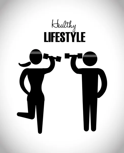 Healthy lifestyle design — Stock Vector