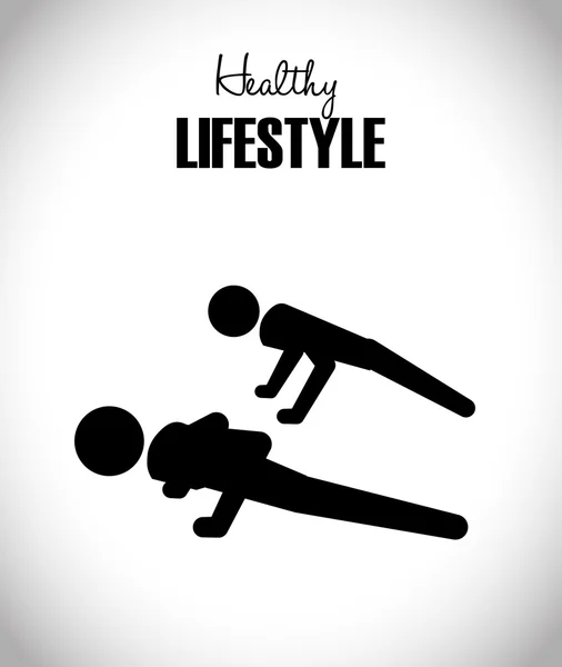 Healthy lifestyle design — Stock Vector