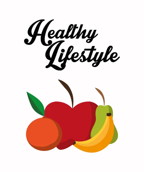 Healthy lifestyle design — Stock Vector