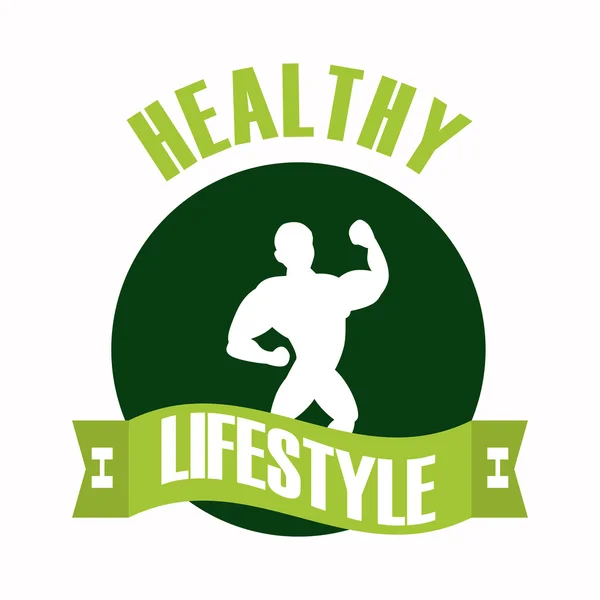 Healthy lifestyle design — Stock Vector