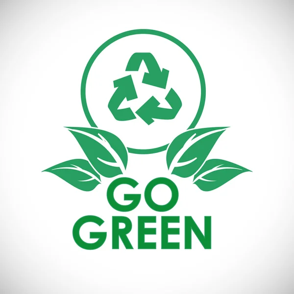 Go design verde — Vettoriale Stock