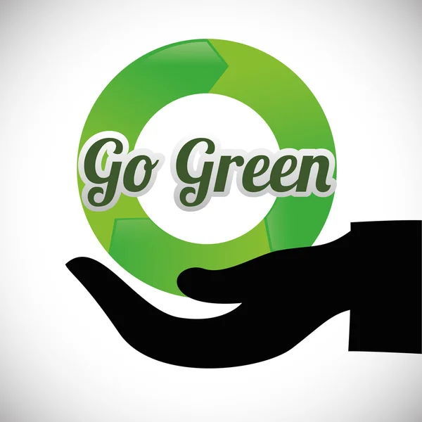 Go green design — Stock Vector