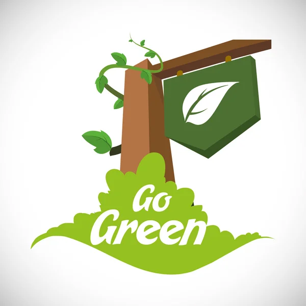 Go green design — Stock Vector