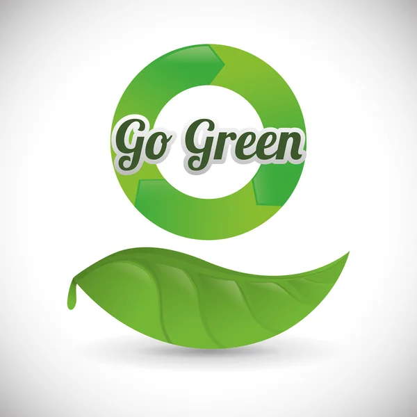 Ir design verde — Vetor de Stock