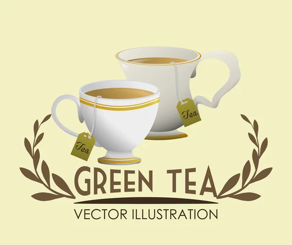 Progettazione Tea Time — Vettoriale Stock