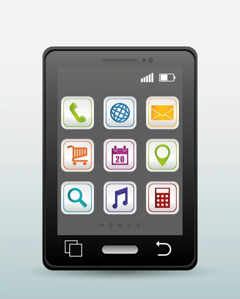 Design de aplicativos para smartphones . —  Vetores de Stock