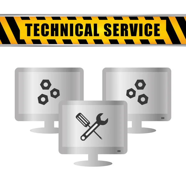 Technical service design. — Stock Vector