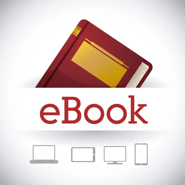 Disegno del ebook . — Vettoriale Stock