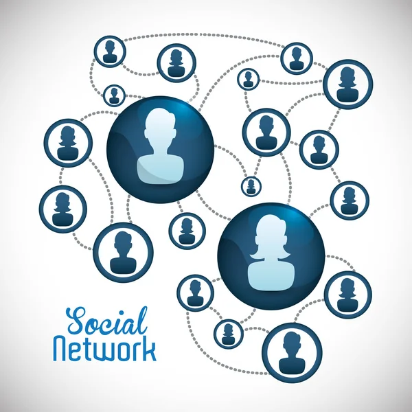 Conception de réseaux sociaux . — Image vectorielle