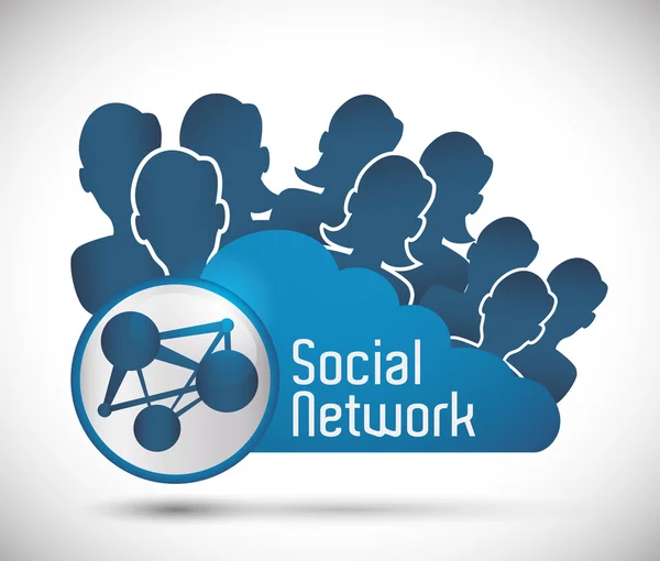 Соціальна мережа дизайн . — стоковий вектор