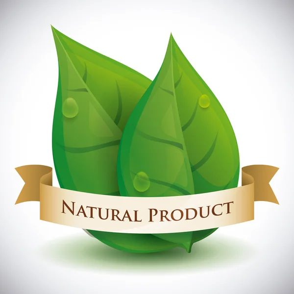 Naturlig produktdesign. — Stock vektor