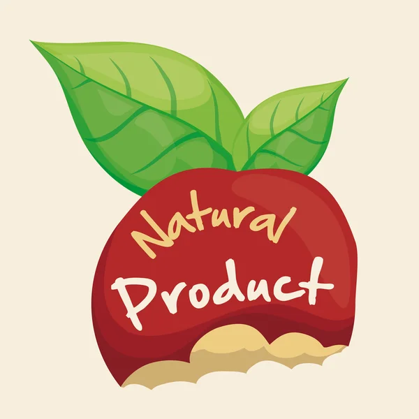 Naturlig produktdesign. — Stock vektor