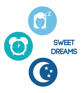 Sweet dreams design. clipart