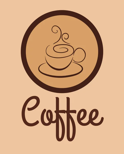 Café tiempo diseño — Vector de stock