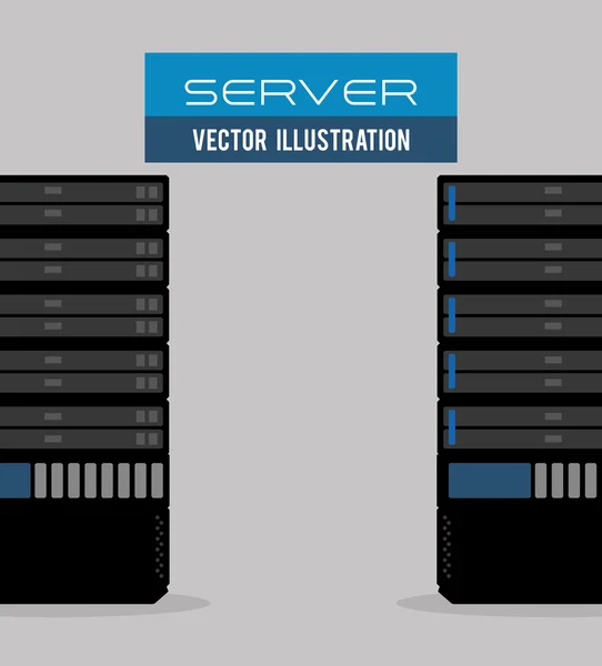 Projeto de computação em nuvem —  Vetores de Stock