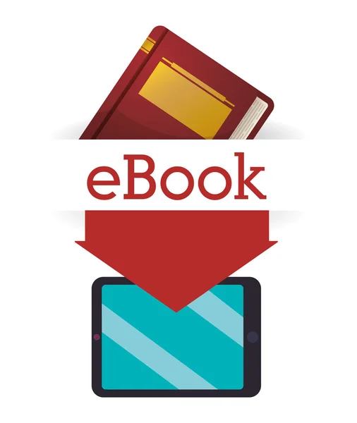 Diseño del libro electrónico — Vector de stock