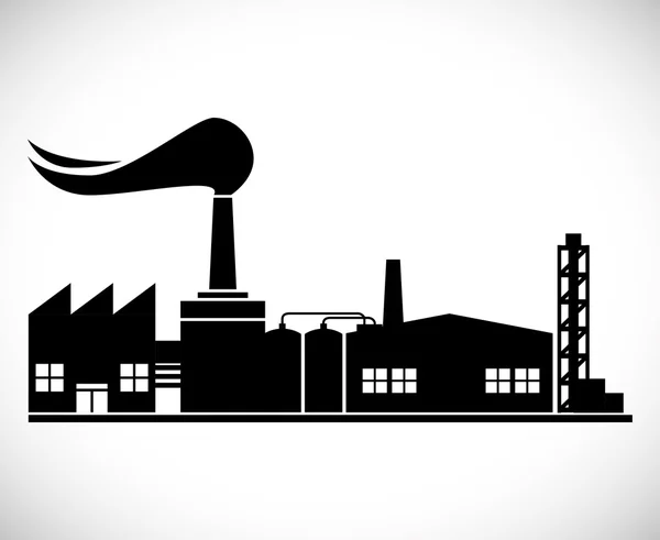 Diseño de planta industrial — Vector de stock