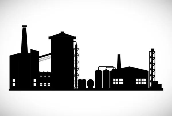 Diseño de planta industrial — Vector de stock