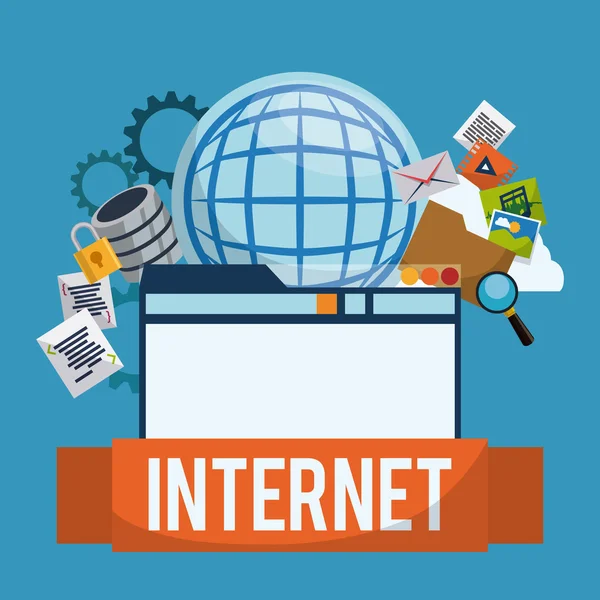 Progettazione Internet . — Vettoriale Stock