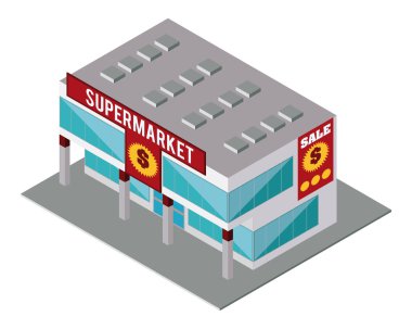 Süpermarket mağaza tasarım.