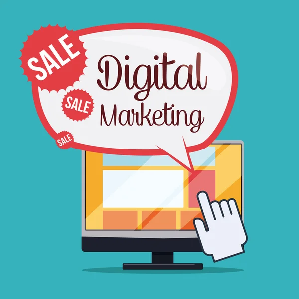 Design de marketing digital . —  Vetores de Stock