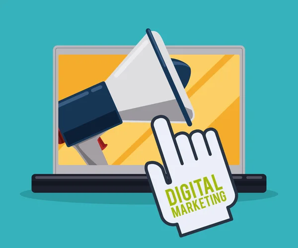 Design digital de marketing . — Vector de stoc