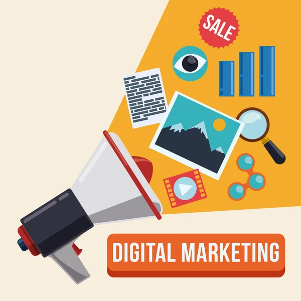 Conception marketing numérique . — Image vectorielle