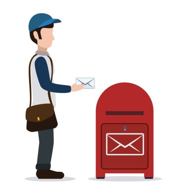 Teslimat postacı tasarım.