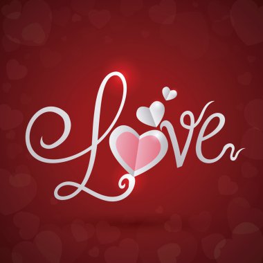 Aşk kartı tasarımı.