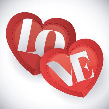 Aşk kartı tasarımı.