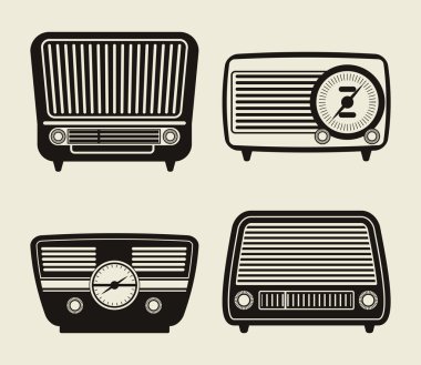 Radio vintage  design. clipart