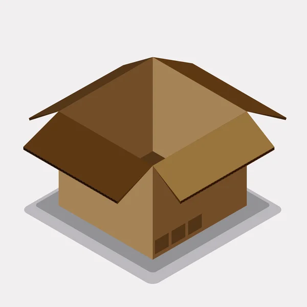 Diseño de caja de entrega . — Vector de stock